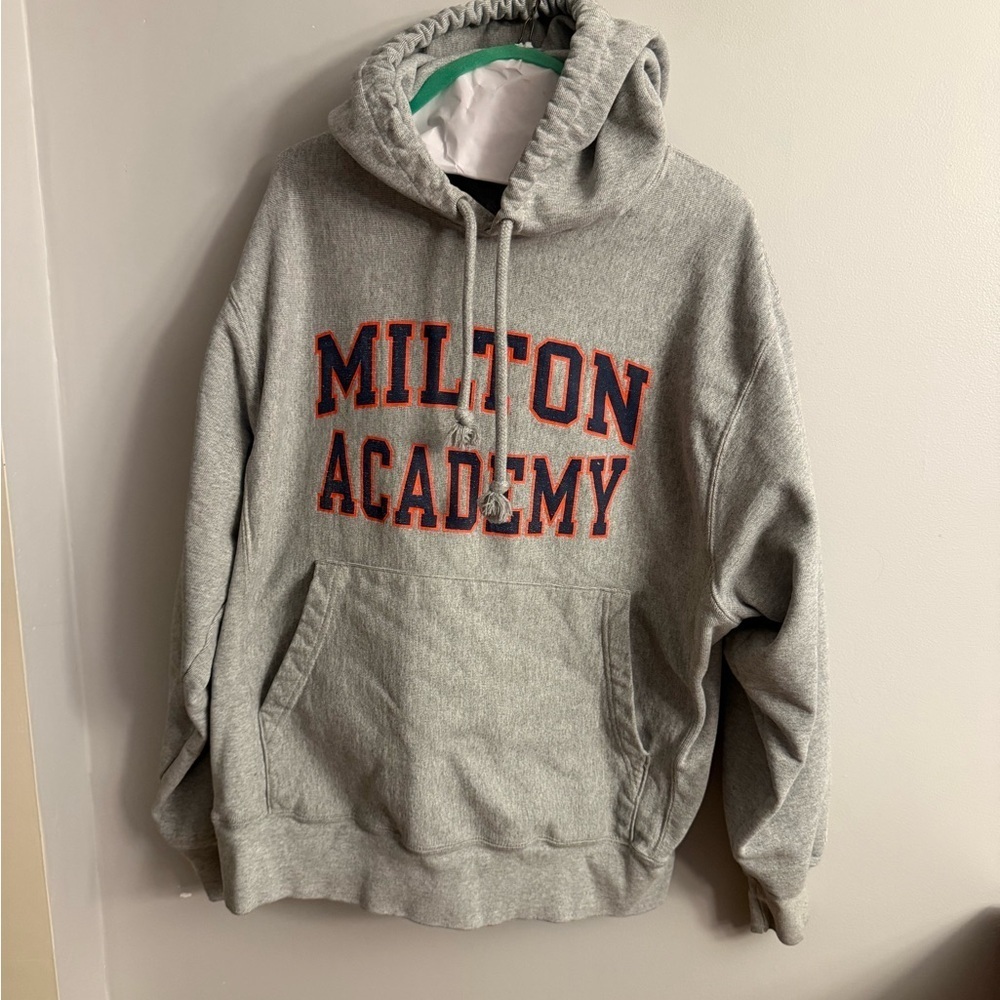 Champion Reverse Weave Milton Academy Hoodie – Gray – Size M